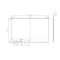 Прозрачный OLED-дисплей LG 55EW5F (FullHD 55") чертеж размеры