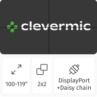 Видеостена 2x2 CleverMic DP-W55-1.8-500 110"