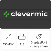 Видеостена 3x3 CleverMic DP-W55-3.5-500 165"