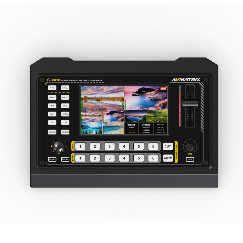 Видеомикшер-стример AVMATRIX Shark S6 компактный 6CH HDMI/SDI – купить ...