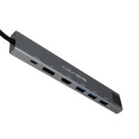 USB Type-C разветвитель 7 в 1 Acasis DS-9904 (1×HDMI, 1×DP, 3×USB-A, 1×RJ45, 1×USB-C)