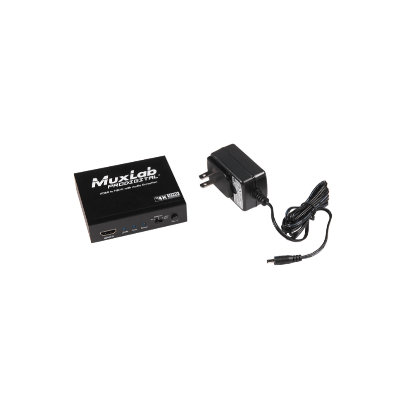 Коммутатор HDMI REPEATER WITH AUDIO EXTRACTION, 4K-UHD Muxlab 500431 