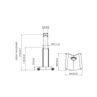 Стойка для дисплеев Vogel's Professional PFF 2520 (мобильная напольный, 32-65") 
